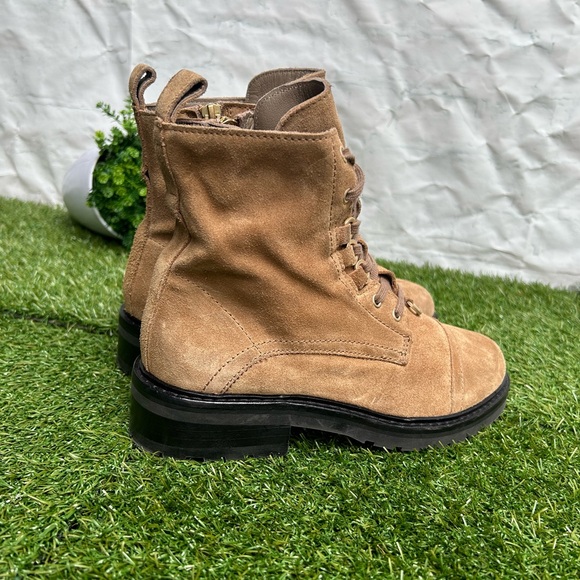 ALLSAINTS tan Suede combat boots US size 7 / 37 - Picture 15 of 16